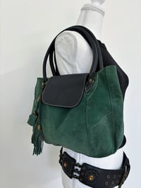 Image 2 of 00s Leather green bag 