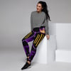 BOSSFITTED Black Purple and Gold AOP Women's Joggers