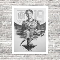 Lamine Yamal: Graphite Print