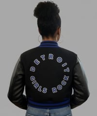 Image 2 of DGR Crop Letterman Jacket (Lions Inspired)