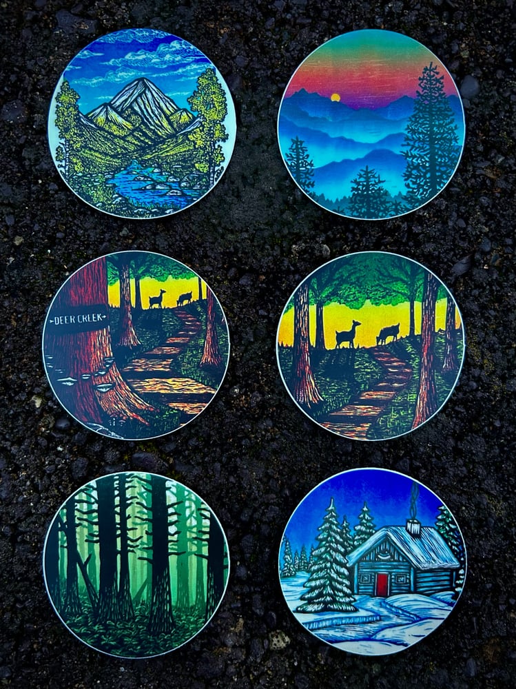 Image of Mountains, Forests, and Creeks sticker pack