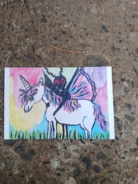 Image 4 of Mothman and Unicorn Postcard Print