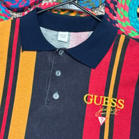Image 2 of 90s Bootleg Guess Jeans Polo Rugby Size XL (Fits Big)