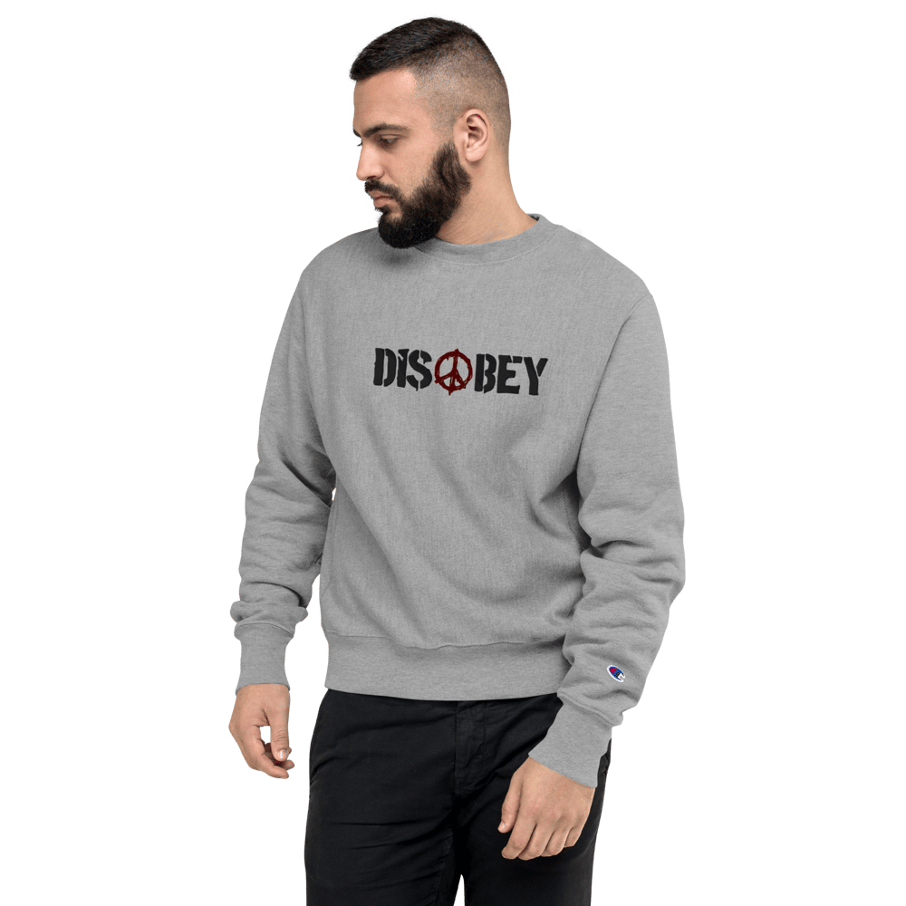 EMBROIDERED DISOBEY CHAMPION SWEATSHIRT