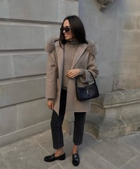 Image 2 of Taupe Loro Coat