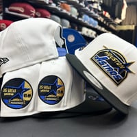 Image 1 of New Era 9Fifty White- Black Royal -Gold 35yrs