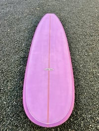 Image 5 of Escape Surfboards 9-7 Allegro Longboard  Malibu Custom Surfboard Lavender Resin Tint Tint 
