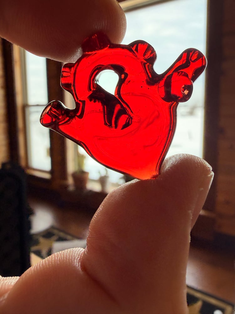 Red Anatomical Pop Heart Image 2