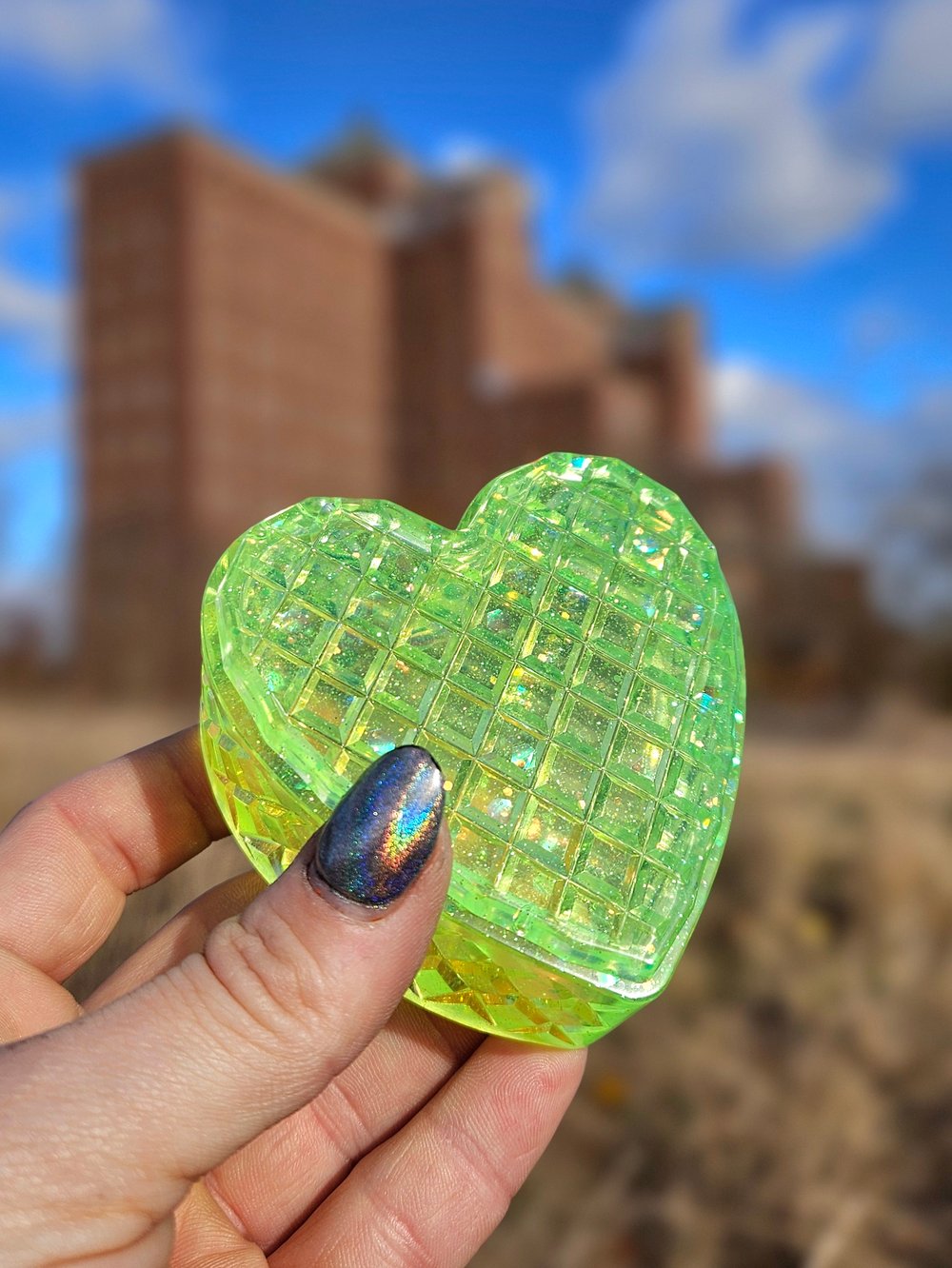Image of Neon Green Heart Box
