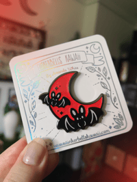 Image 5 of Lunar Bats Hard Enamel Pin