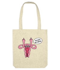 Image 1 of my body, my choice - feminist tote bag 
