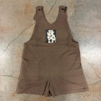 Image 1 of Medium 20”ptp 4”inseam Brown Romper