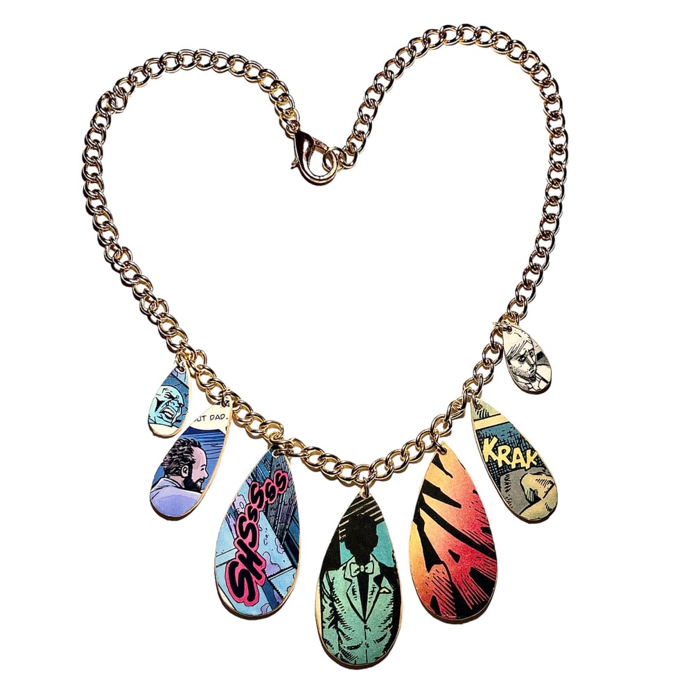 Image of Comic Book Tear Drop Necklace