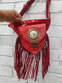 Image 1 of Fringe bum bag RED 