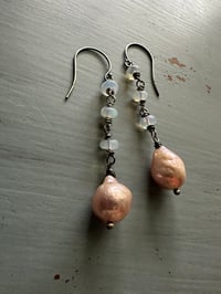 Image 13 of baroque pearl and opal earrings