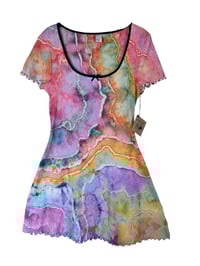 Image 2 of L 90's Babydoll Mini Dress in Euphoria Geode Ice Dye
