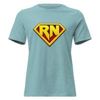 Image 6 of Women's Relaxed T-Shirt, RN Super Nurse Tee