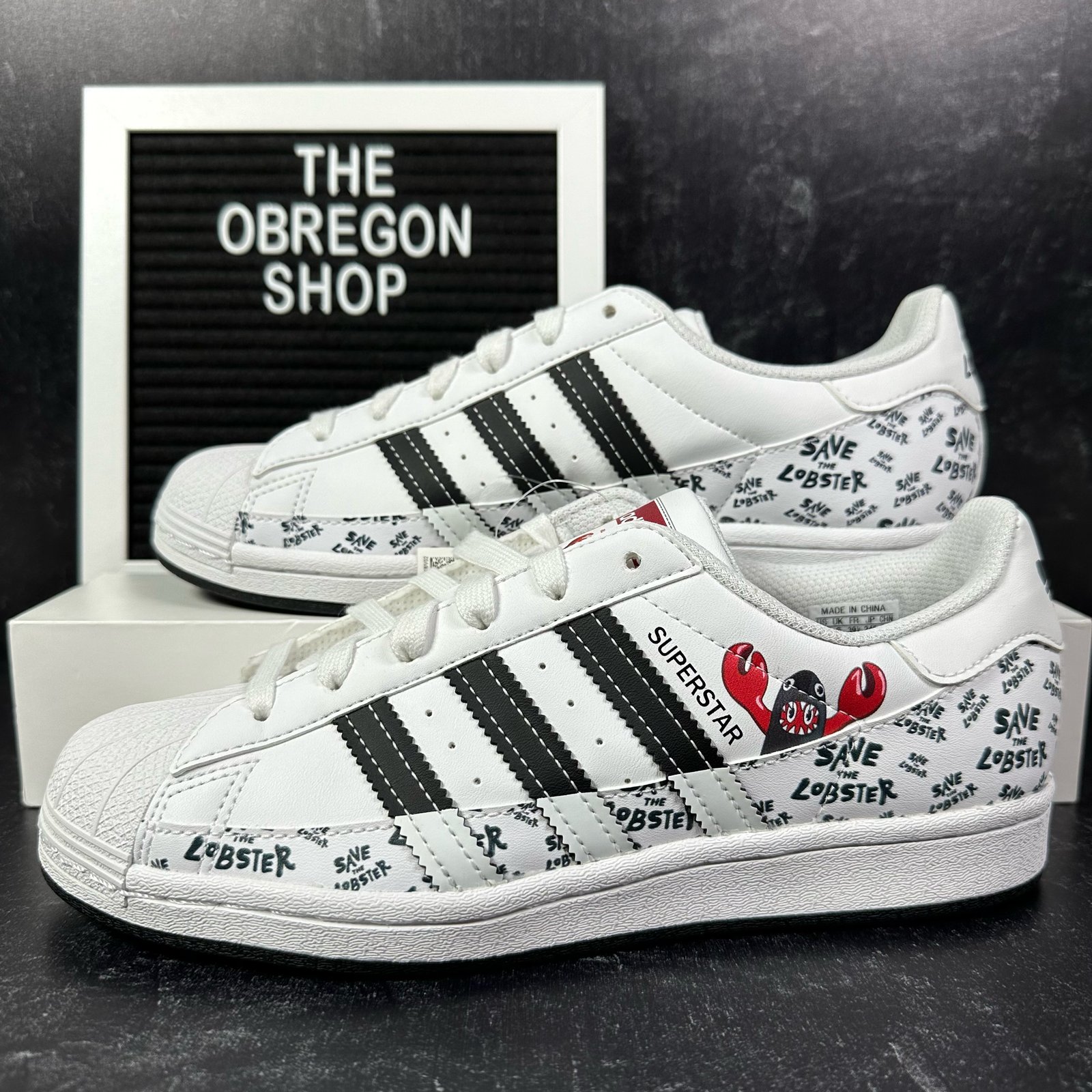 Adidas superstar white black size outlet 7.5