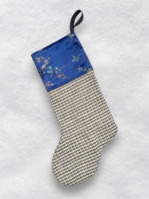 Image of CHRISTMAS STOCKINGS - CHINOISERIE/GOLD