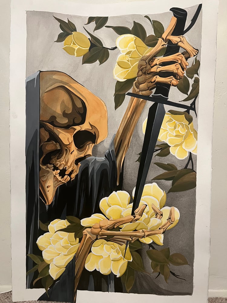 Image of large Reaper Print on Canvas