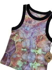 Image 6 of M Ladies Fitted Knit Contrast Tank in Muted Brights Ice Dye