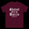 SHAVED FOR BATTLE Maroon Men's classic tee