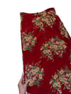 90s grunge era Betsey Johnson red floral rayon crepe maxi skirt 