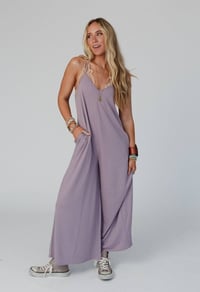 Image 3 of Oasis Wide Leg Jumpsuit- Dusty Mauve