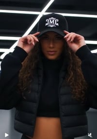 Image 2 of M-LUXURY SUEDE TRUCKER HAT// WHITE EMBROIDERY 