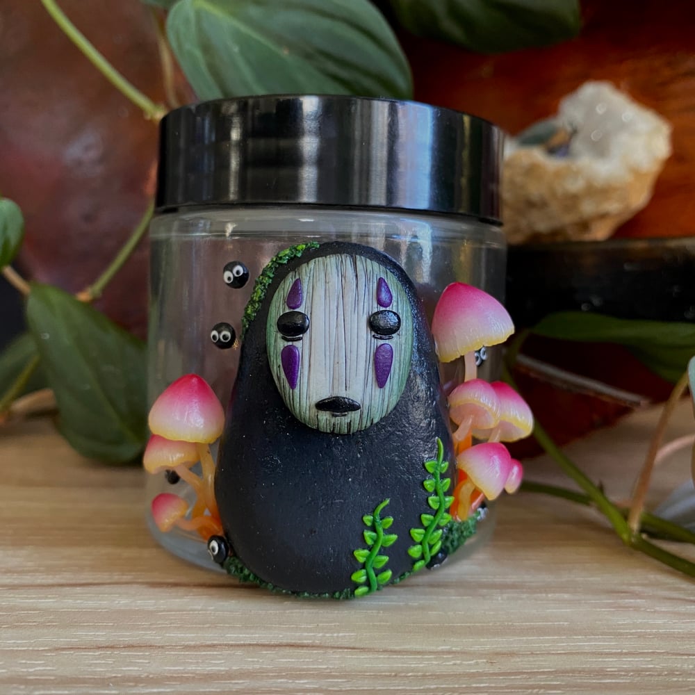 Image of No Face Mushroom Stash Jar