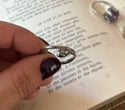 Superbe bague serpent argent 925 et zircons verts, vintage, taille ajustable!
