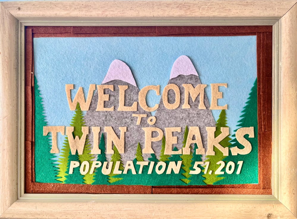 Image of “Twin Peaks” Felt Art Piece