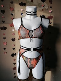 Image 1 of Snake Mesh Garter Belt
