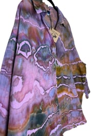 Image 7 of ♻️ UPCYCLED XL 100% Cotton Top in Overdye Geode Ice Dye