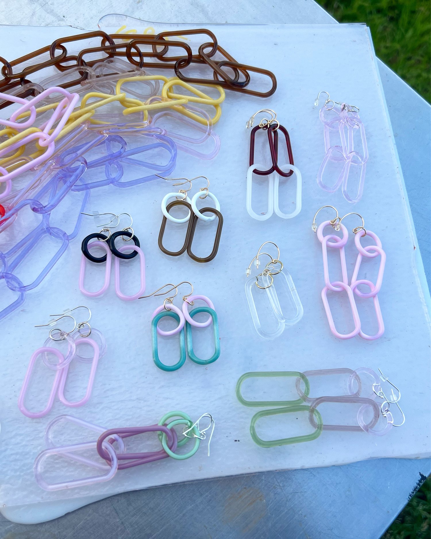 Image of Watermelon Fade Earrings (o00)