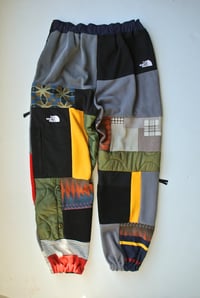 Image 4 of Upcycled Patchwork Sweatpants North Face M/L
