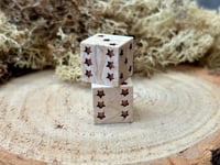 Image 4 of Beige and Bronze D6 Pair | Star Pips Handmade Jesmonite Dice