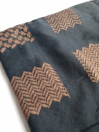 Image 3 of Chocolate Brown / Burnt Orange keffiyeh