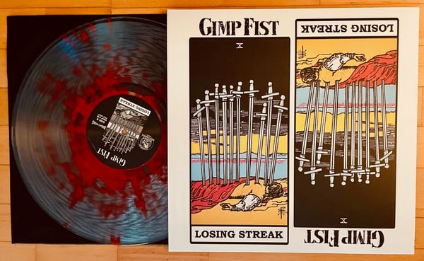 Image of Gimp Fist - Losing Steak LP - Clear with Red Splashes Presale. 