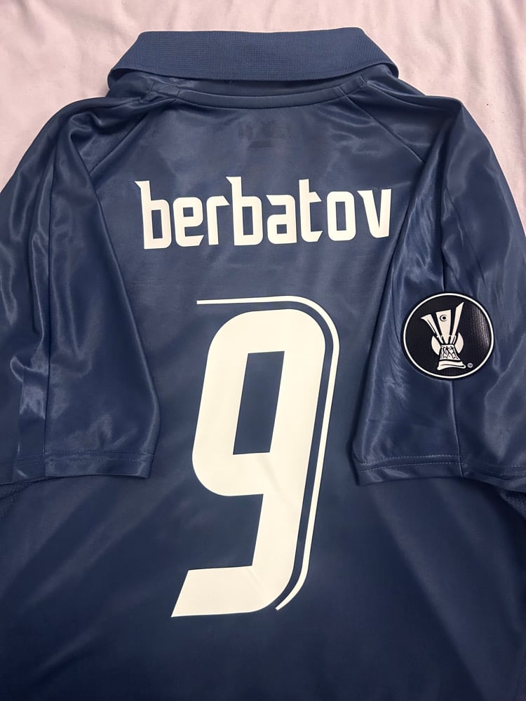 Image of Tottenham Hotspur “BERBATOV 9” 2007/08 Away Shirt + UEFA patch (XL)