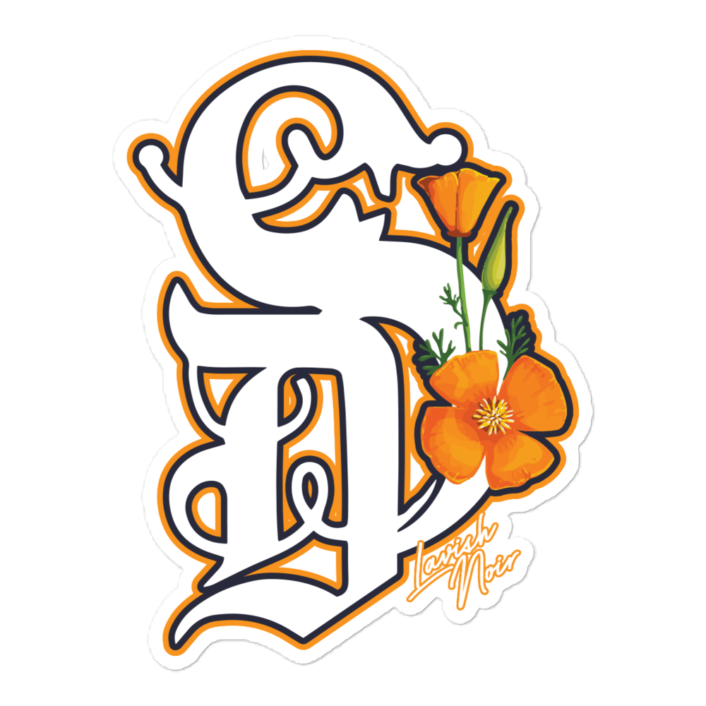SD POPPY STICKER | Lavish Noir Clothing Company SD POPPY STICKER | Lavish Noir Clothing Company