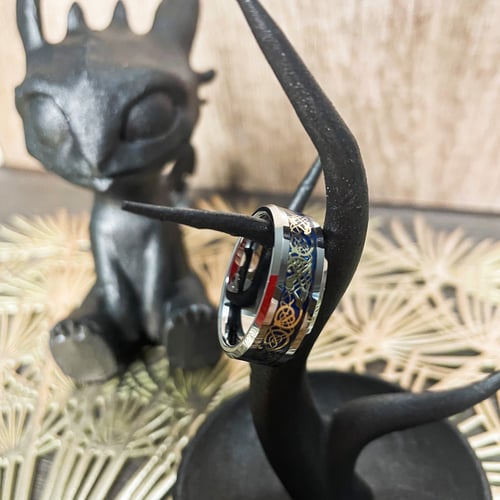 Image of Final Fantasy 14 FF14 FFXIV Crystal Exarch Ring Jewelry || Tungsten Carbide Band