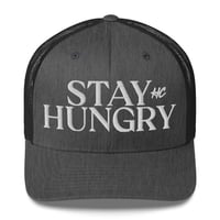 Image 5 of Stay Hungry Embroidered Trucker Cap with mesh back