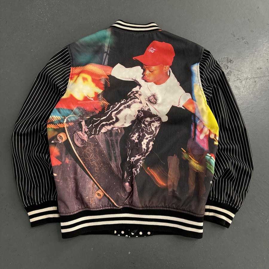 Image of SS 14 Supreme x CDG x Harold Hunter reversible bomber jacket, size medium