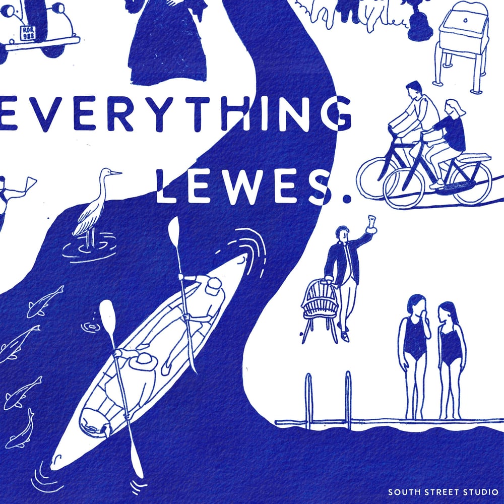 Everything Lewes Tea Towel 