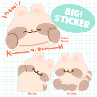 Monggu Raccoon Bunny | Big Sticker