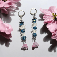 Rattlesnake Earrings ( Blue )