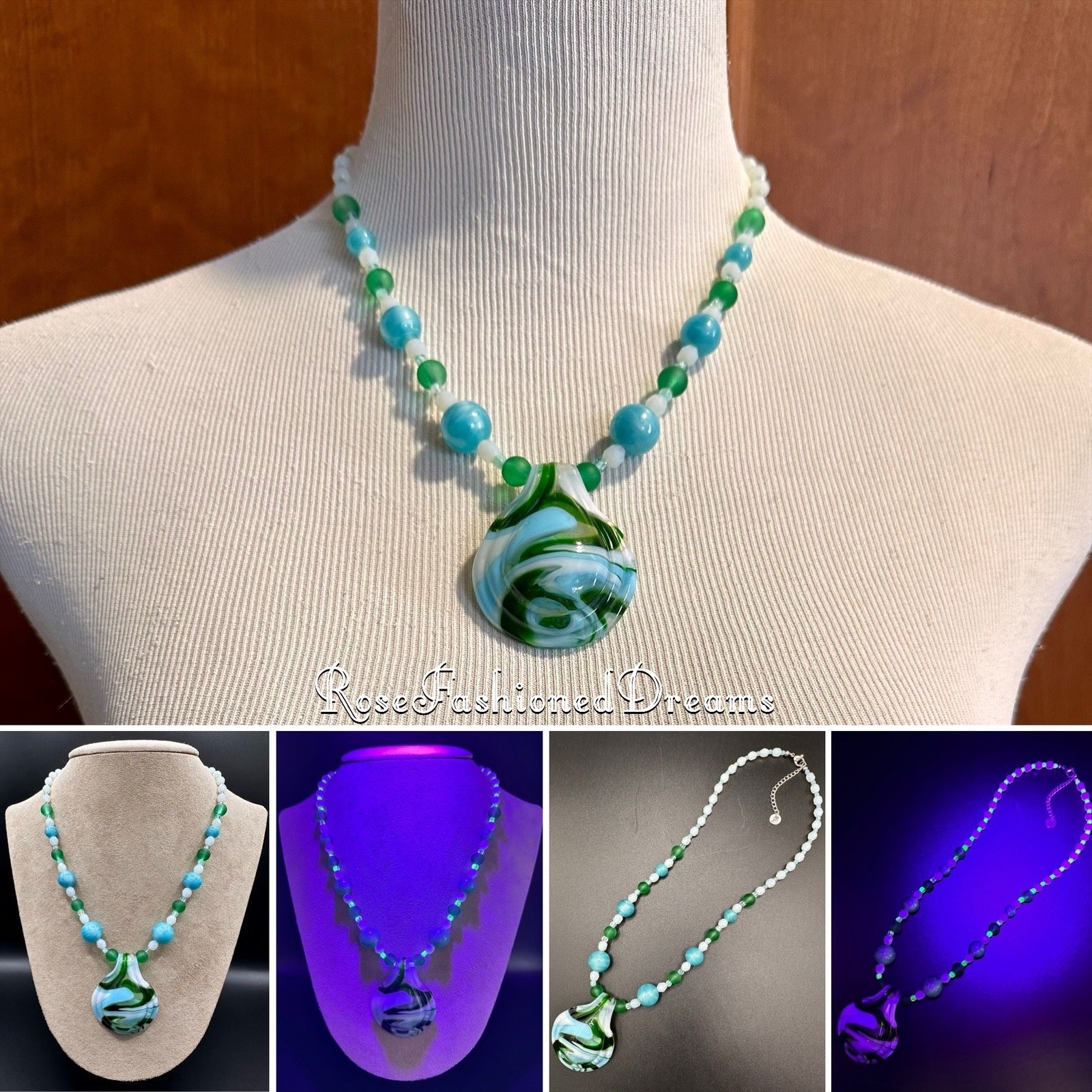 Lampwork necklace clearance