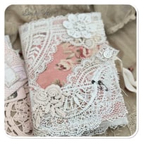 Image 8 of slow stitch kit - Rose Fabric sewing book and needle book