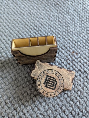 Image of Smoker’s Delight - Custom Wood Rolling Tray with Personalized Joint Case